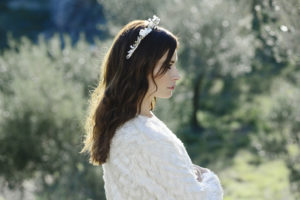 Barrette de mariage Aura en fleurs naturelles - accessoire de mariée en fleurs séchées