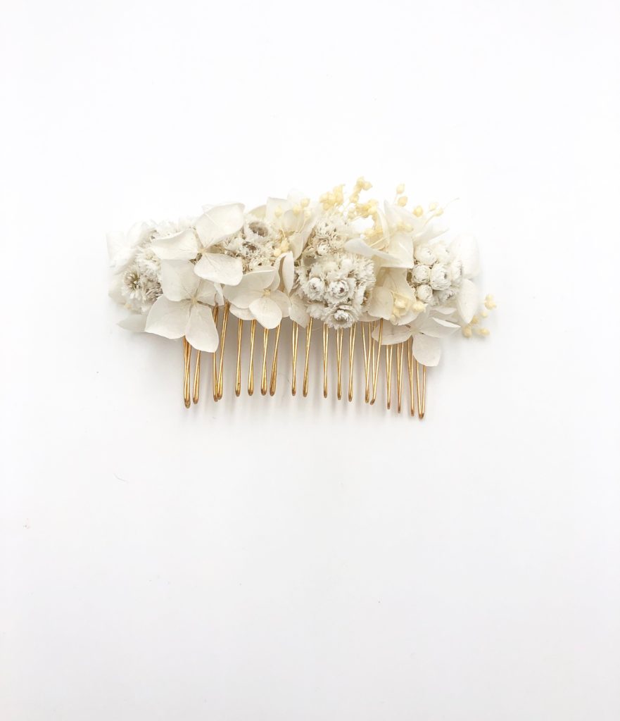 Accessoire Cheveux Peigne Pour Robe De Mariée - Couleurs Blanc/ivoire/bordeaux - Neuf Avec étiquettes