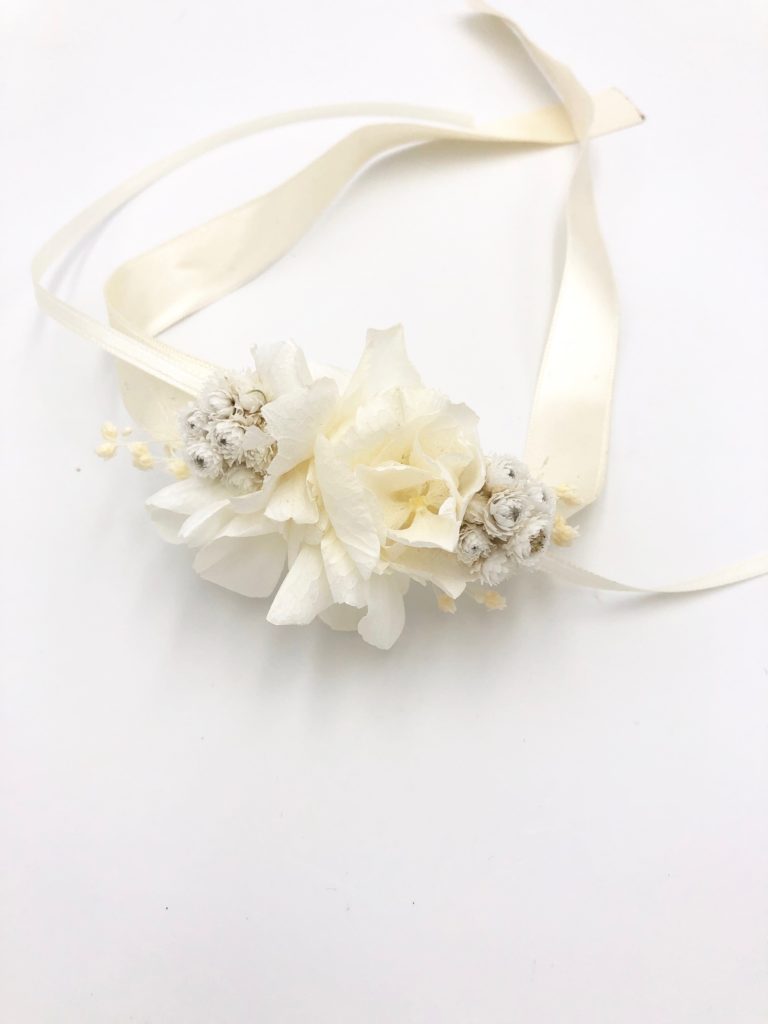 Bracelet de demoiselles d'honneur Immortelle en fleurs séchées