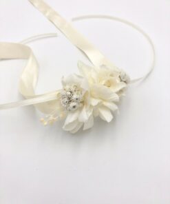 Bracelet de mariage Immortelle en fleurs séchées