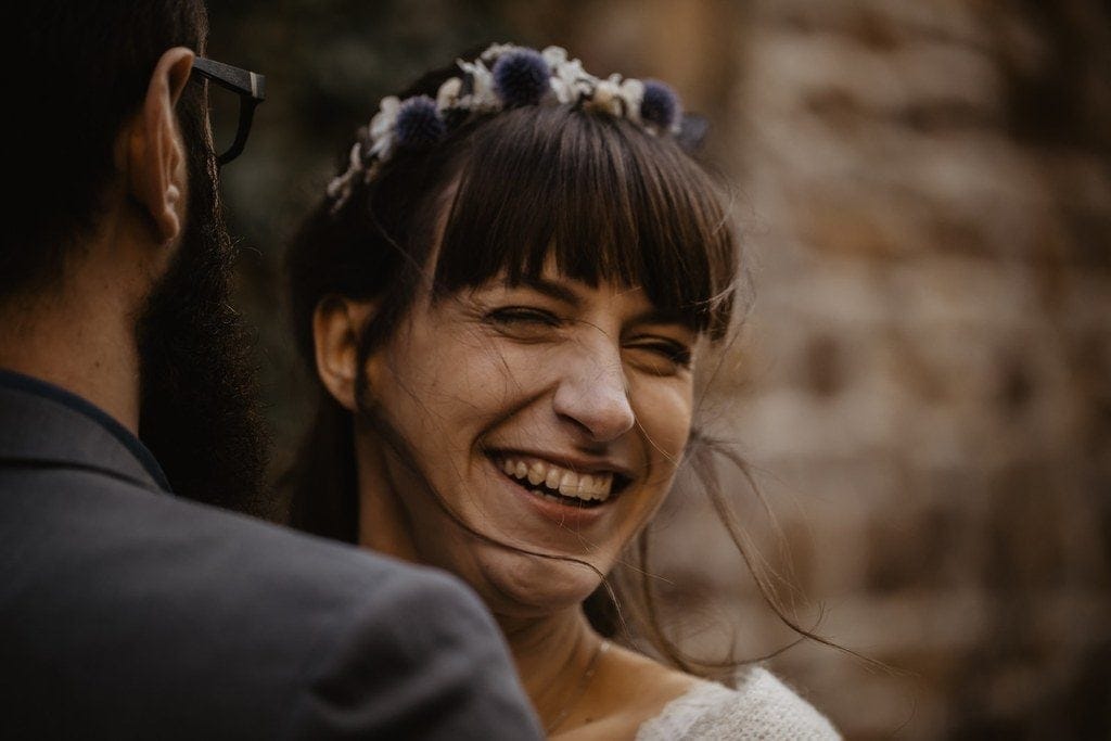 Headband de mariage Céleste en fleurs séchées et stabilisées