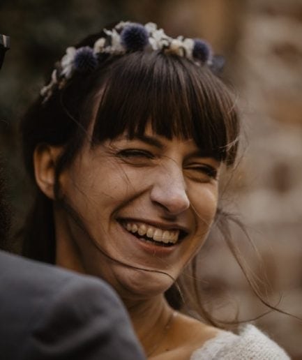 Headband de mariage Céleste en fleurs séchées et stabilisées