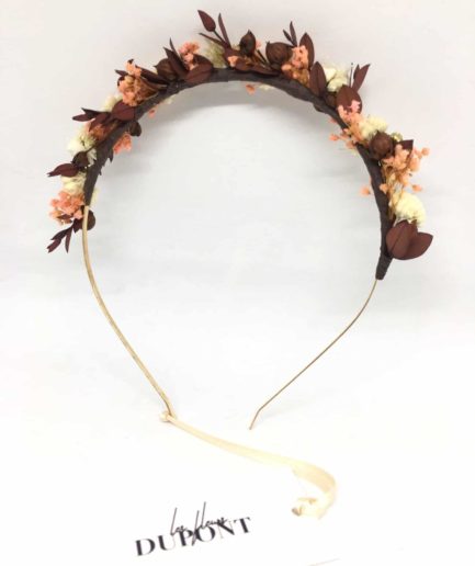 Headband de mariage en fleurs Rhéa - Collection Champêtre - Fleurs Dupont - Accessoires de mariage -