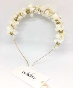 Headband de mariage Aura - Accessoires en fleurs séchées et stabilisées - Les Fleurs Dupont