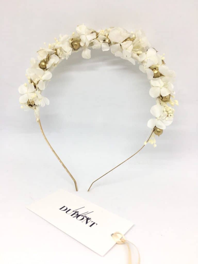 Headband de mariage Aura - Accessoires en fleurs séchées et stabilisées - Les Fleurs Dupont
