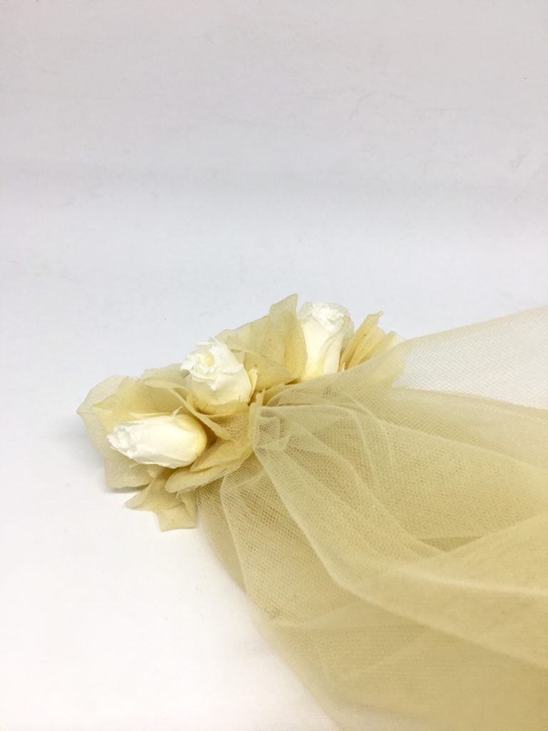 Voile de mariée en fleurs Ella - Couleur Champagne - Voile de mariage fleuri - Collection 2018