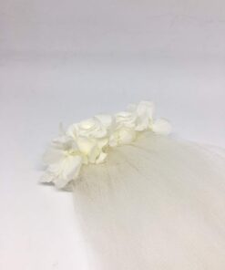 oVoile de mariée fleuri Nina - roses blanches et hortensia. Les Fleurs Dupont L'Amoureuse by Ingrid Fey