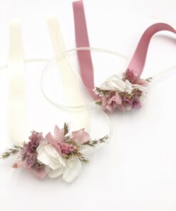 Bracelet en fleurs séchées Lilla - Mariage champêtre romantique