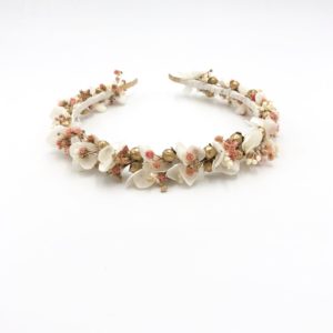 Headband de fleurs stabilisées Candi doré - Les Fleurs Dupont