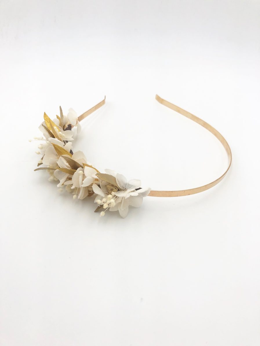 Headband de feuilles dorées mini Ori