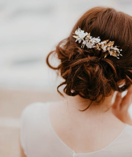 broche chignon mariage