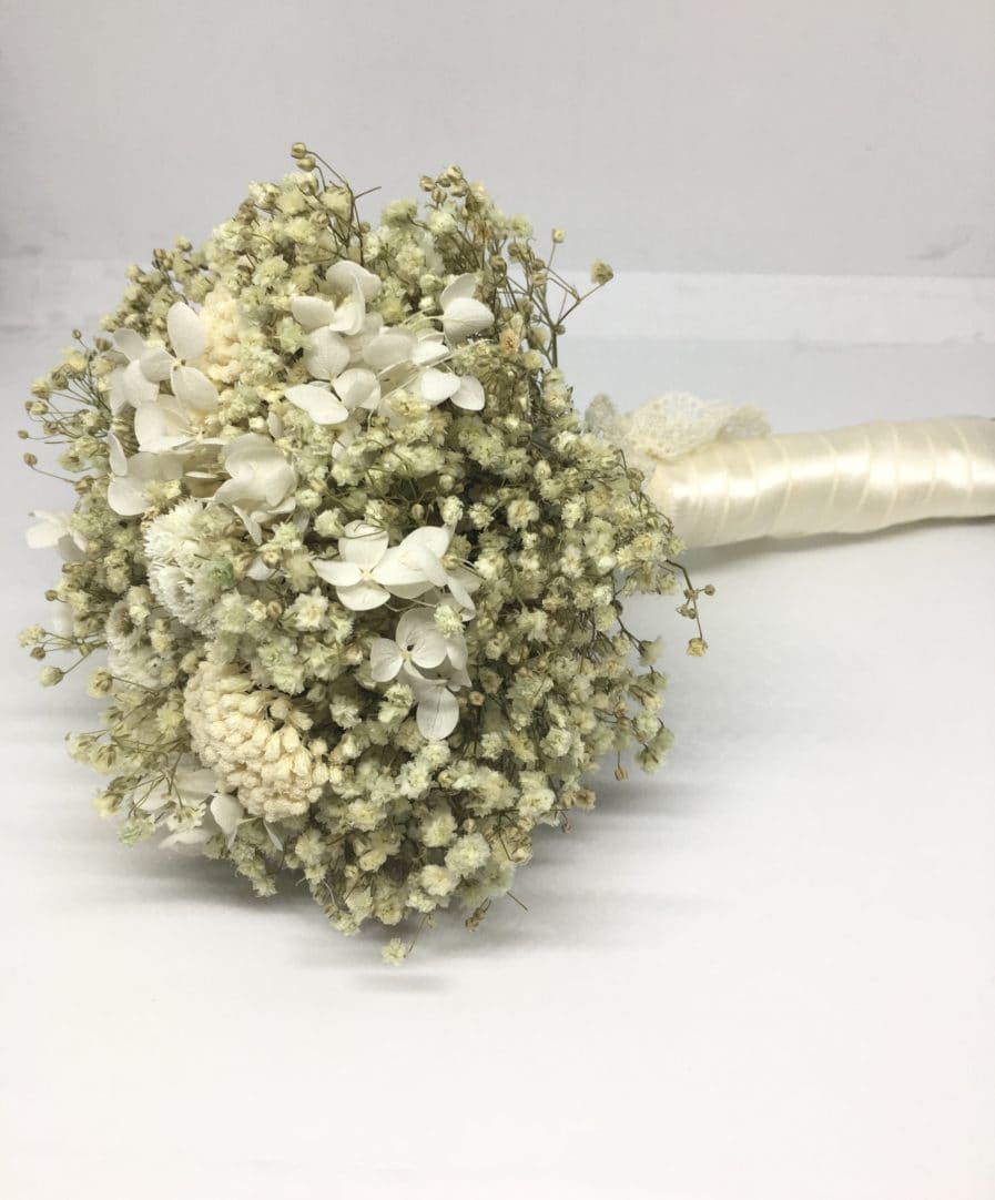 Bouquet de la mariée Immortelle en fleurs séchées et stabilisées
