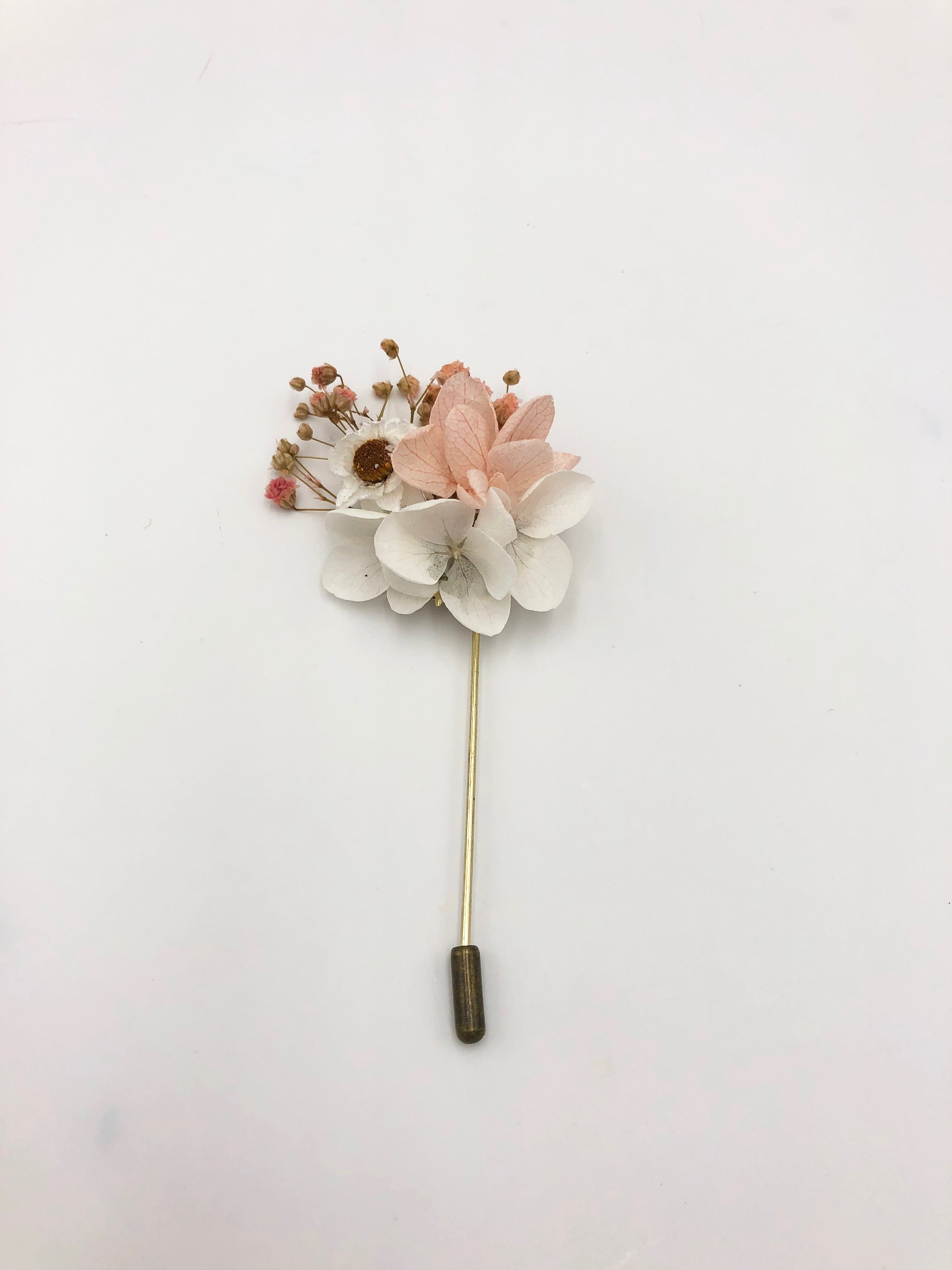 Silk Mini YELLOW DAFFODILS fleur artificielle Fougère de mariage en boutonnière avec clip