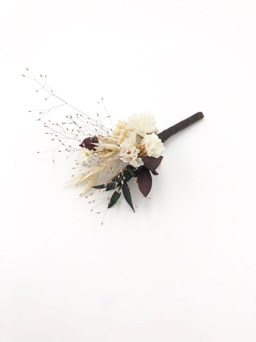 Boutonnière de mariage Ebora - Les Fleurs Dupont - Collection Folk