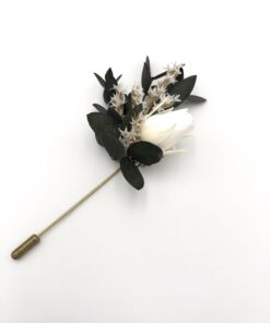 Boutonnière en fleurs stabilisées Foglia - les Fleurs Dupont