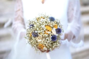Bouquets de la mariée en fleurs séchées - les Fleurs Dupont