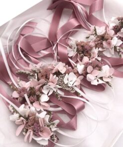 Bracelets de demoiselle d'honneur Lilla en fleurs séchées