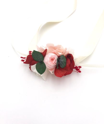 Bracelet de fleurs stabilisées Arabesque pour le cortège de mariage