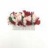 Peigne de fleurs stabilisées Arabesque - Rose, eucalyptus et hortensia