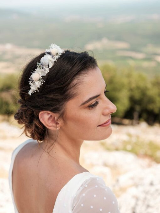 Headband de fleurs stabilisées Horizon mini - Photographe Ilan Dehé - Collection 2020 mariage