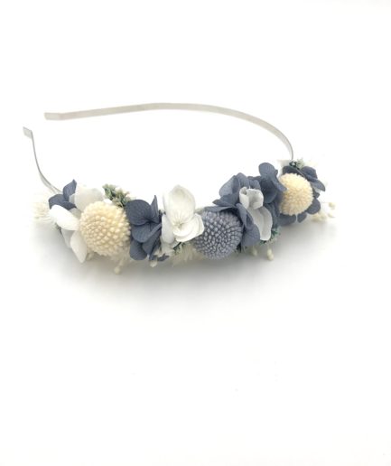 Headband de fleurs stabilisées Horizon pour la mariée
