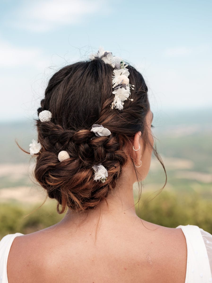 Set headband et pics Horizon en fleurs stabilisées - Les Fleurs Dupont
