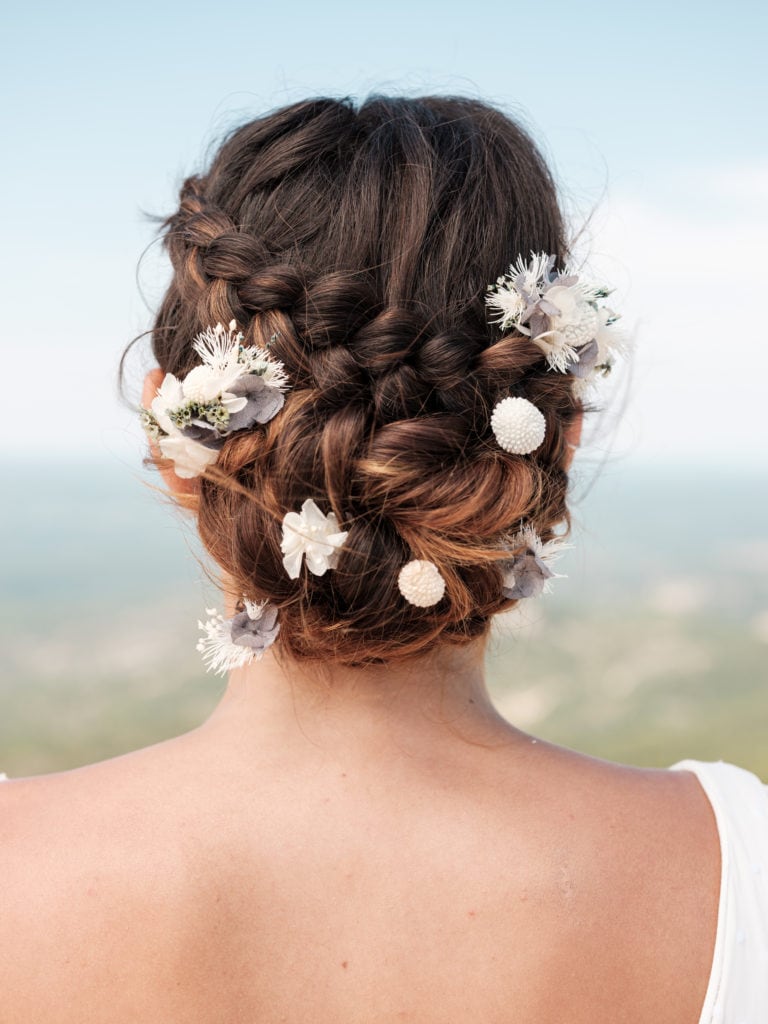 Set peigne et pics Horizon - Photo Ilan Dehé - Accessoire de mariage en fleurs