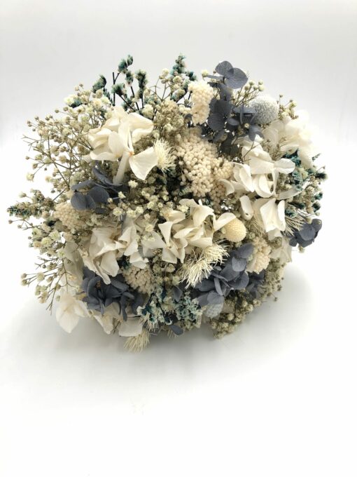 Bouquet en fleurs séchées Horizon aux tons bleus