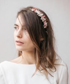 Headband en fleurs mini Quartz pour la mariée