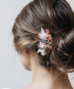Peigne mini de mariée Tourmaline en fleurs stabilisées