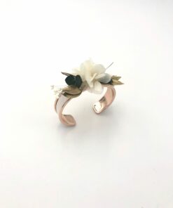 Bracelet jonc en fleurs stabilisées Opaline