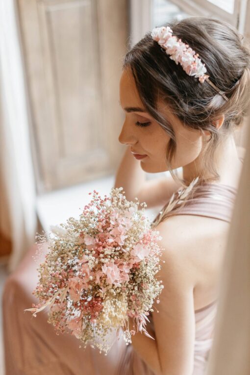 Bouquet de la mariée en fleurs séchées Candi
