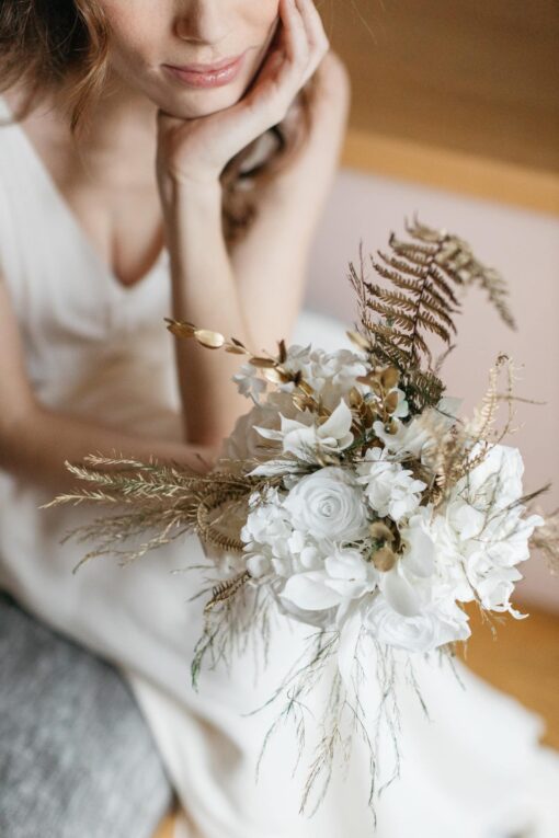 Bouquet en fleurs stabilisées Aura pour la mariée