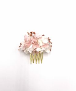 Peigne en fleurs stabilisées Candi mini pour la mariée