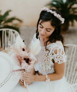 Bouquet Chérie de la mariée en fleurs stabilisées