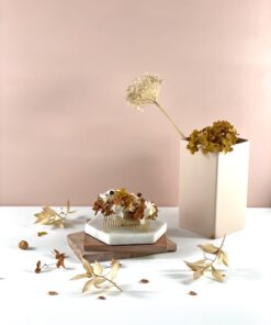 Peigne en fleurs stabilisées Safran - Terracotta