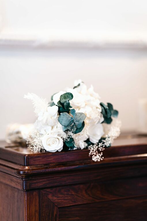 Bouquet en fleurs stabilisées Calypto pour la mariée