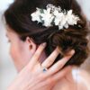 Peigne de mariée Calypto en fleurs stabilisées naturelles