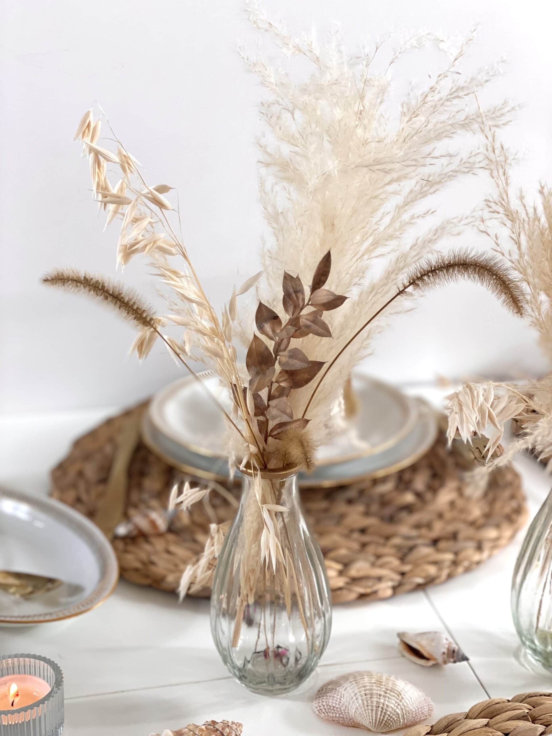 Vase De Sol Décoratif Moderne En PP - 58 Cm De Haut, Pour Fleurs Séchées Ou Fraîches, Style Champêtre