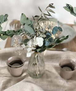 Soliflore en fleurs séchées Calypto pour table de mariés